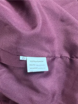 Witness of Love Strapless, Structured Mini Dress w/Chiffon Overlay Wine 6 NWT thumbnail 9