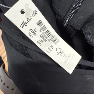 NWT MADEWELL The‎ Layton Midi Slip Dress Black size 00 thumbnail 6