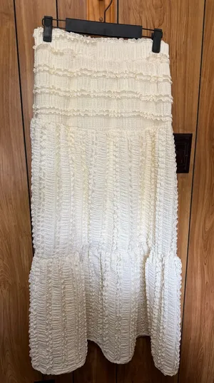 Good Luck Gem Cottagecore boho cream maxi skirt thumbnail 1