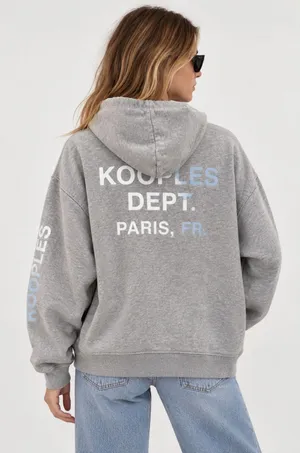 THE KOOPLES Ombre Logo Hooded Sweatshirt Gray One Size thumbnail 1