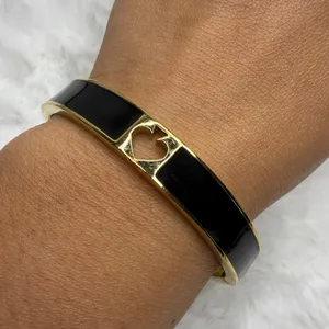 kate spade New York Black Gold Spade Bangle Bracelet thumbnail 2