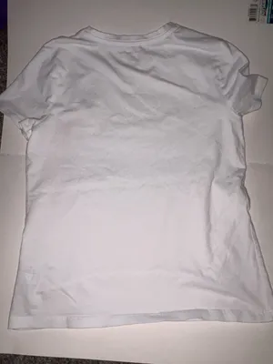 Tommy Hilfiger White Short Sleeve T-Shirt with Embroidered Heart Logo thumbnail 3