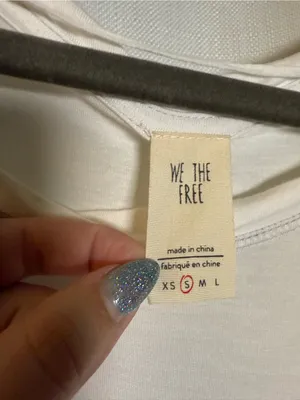 We The Free White High Low Muscle Tank Size Small thumbnail 3