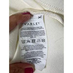 Varley Arcola Mock Neck Pullover Sweatshirt Oversized Beige Tunic XS Athleisure thumbnail 8