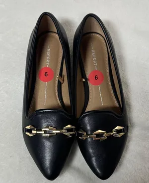 Report Black Loafers with Gold Chain Detail thumbnail 1