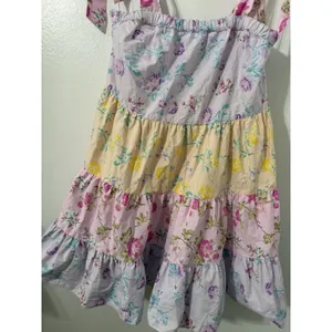 LoveShackFancy x Target Jeanne Tiered Dress 100% Cotton Tie Strap Babydoll Small thumbnail 5