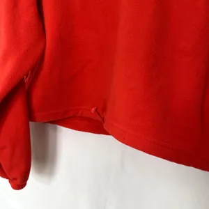 Levi's‎ neon orange red pullover quarter zip sweater women's size large fleece thumbnail 3