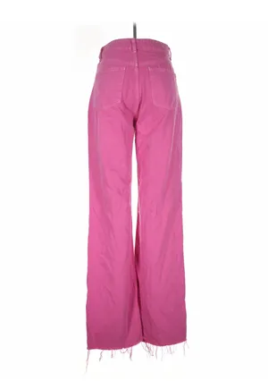 ZARA Pink Jeans Wide-Leg High-Waisted thumbnail 2