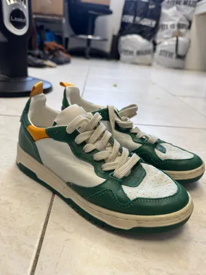 Steve Madden EVERLIE sneakers green and white leather thumbnail 2