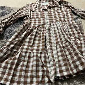 THE SHIRT Rochelle Behrens - Jules Dress in brown/cream plaid gingham‎ thumbnail 9