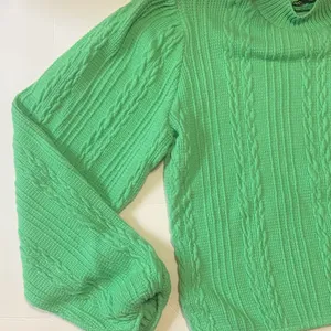 Zara Mint Green Cable Knit Turtleneck Sweater thumbnail 3