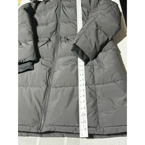 DKNY Womens‎ Long Puffer Parka Jacket Hooded Black Quilted Winter Coat XLarge XL thumbnail 2