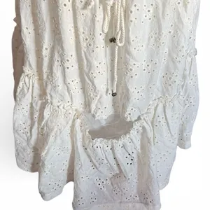 NWT Womens Olivaceous White Eyelet Style Spring Halter Dress - Sz M thumbnail 4