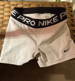 White Nike Pro Shorts Spandex thumbnail 1