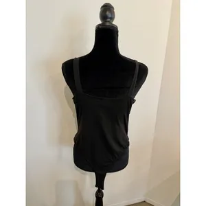 Abound Women's Black V-Neck Tank Bodysuit Sleeveless Stretch Size L NEW thumbnail 4