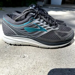Brooks Addiction 13 Running Sneakers Shoes Lace Up Athletic Gray Blue 8 Wide thumbnail 3