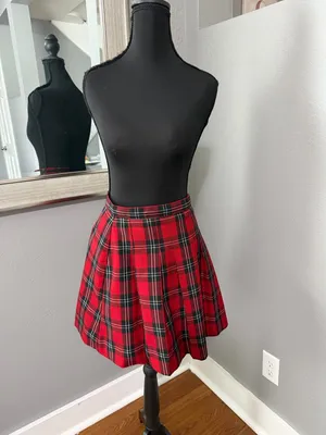 Tommy Hilfiger Plaid Y2K Academia Old Money Skirt with shorts under size small thumbnail 5