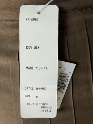 Vintage 100% Silk Pleated A-Line Skirt thumbnail 8