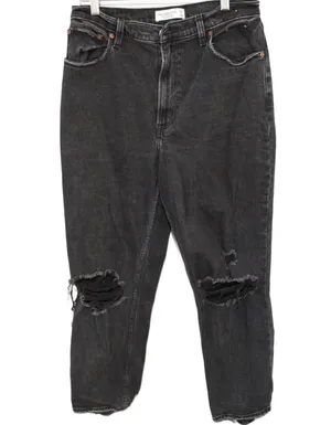Abercrombie & Fitch Curve Love The Ankle Straight Ultra High Rise Jeans Sz 30 10 thumbnail 1