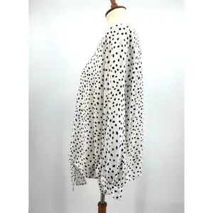 BeachLunchLounge Polka Dot Blouse V Neck Boho Tie Front Flowy Casual Chic Top L thumbnail 3