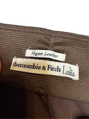 ✨Abercrombie Vegan Leather Split‎ Hem Flare Pants Brown Small✨ thumbnail 4