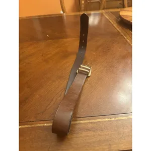 Vintage Gold Buckle Women’s Leather Belt Made In USA S thumbnail 2