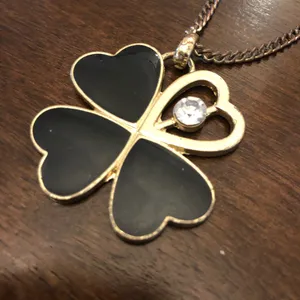 Set of two shamrock necklaces Gold thumbnail 2