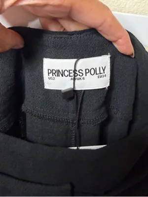 Princess Polly Raymonde Pants 6 Black Minimalist Linen Soft Girl Trendy Chic thumbnail 7