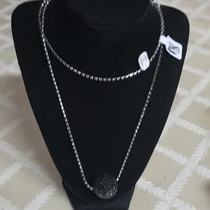 FREE PEOPLEDisco Disco Pendant Necklace In black thumbnail 4