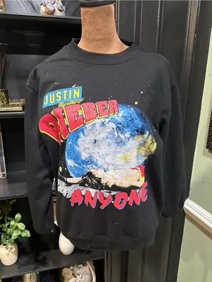 Justin Bieber “Anyone” Official Merchandise Crewneck Sweatshirt – Size XS thumbnail 1