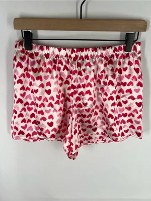 Lilac + London Pink Hearts Satin Shortie Pajama Set Size M NWT thumbnail 10