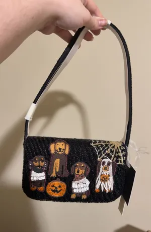 Beaded handmade Halloween purse thumbnail 1