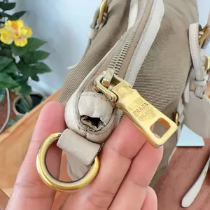 Pre-Owned Prada Beige/Brown Jacquard Logo Canvas‎ And Leather Top Handle thumbnail 6