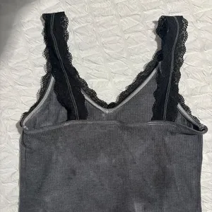 American Eagle Outfitters Charcoal Lace Trim Chemise thumbnail 2