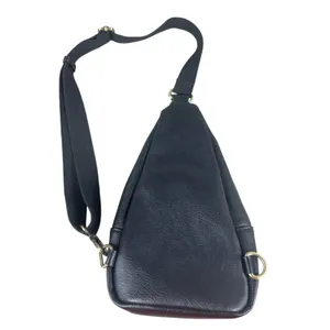 Antik Kraft Black Leather Sling Backpack Crossbody Bag Convertible Travel Purse thumbnail 2