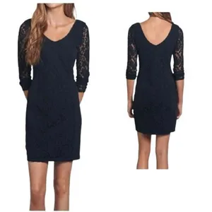 abercrombie and fitch dress Black‎ Dress Lace Sleeves Lace Panel small thumbnail 2