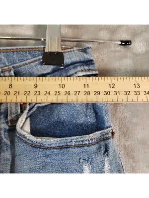 Abercrombie & Fitch The Ankle Straight Ultra High Rise Medium Wash Jeans 24 thumbnail 4