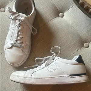 Coach Lowline Leather Optic Sneaker Optic White/Midnight Navy Size 38.5 thumbnail 7