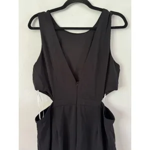 NWT Lulus Moments to Remember Black Sleeveless Wide-Leg Cutout Jumpsuit Size XL thumbnail 7