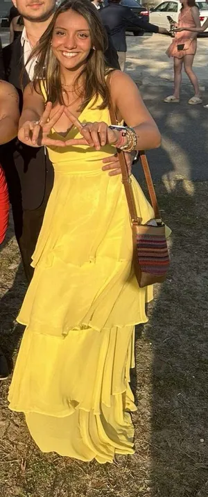 Yellow formal dress! Size XS thumbnail 1