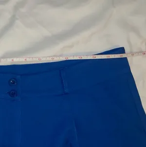 Royal Blue Pleated Wide Leg Trouser Pants XL thumbnail 9