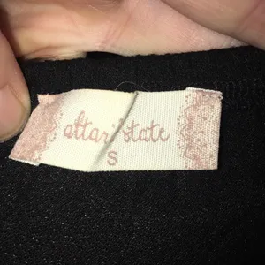 Altar’d State black baby doll crop top thumbnail 3