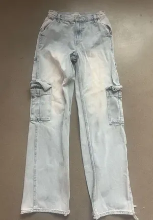 pacsun mid rise baggy cargo jeans thumbnail 1
