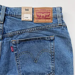 Levi's 501 Women's Distressed Cut-Off Shorts with Raw Hem Button Fly Size 33 NWT thumbnail 4