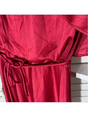 Vintage 70s maxi dress sheer lace neck flutter sleeves Greek Goddess Ren Fair L thumbnail 7
