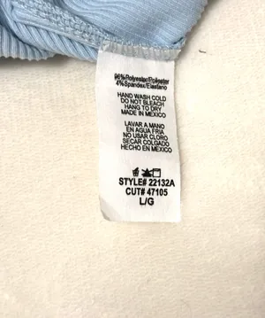 Light blue crop top with fringe Size L thumbnail 3