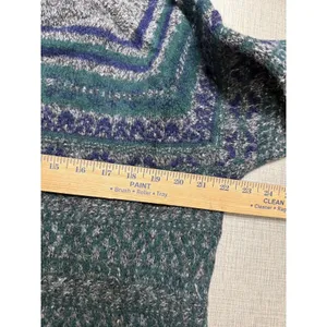 GAP 100% Wool Striped‎ Crewneck Sweater Xl Fair Isle Crop Mom Y2k thumbnail 4