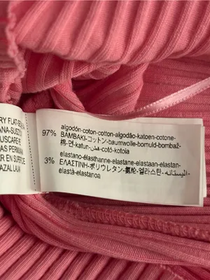 Zara Pink Ribbed One Shoulder & Scarf Knit Top Size M thumbnail 7