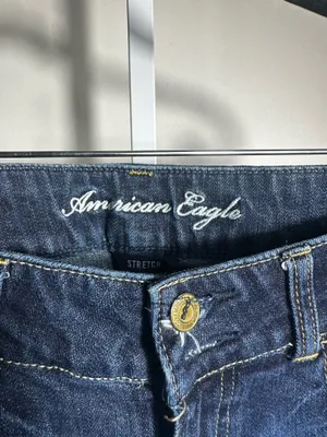 J74. American Eagle Artist Stretch Jeans Distressed Low Rise Bootcut Flare Y2K thumbnail 2