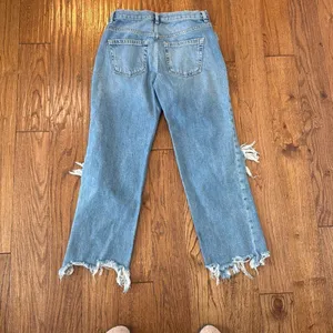 Free People We The Free Maggie mid rise straight crop distressed knee Jeans 25 thumbnail 10